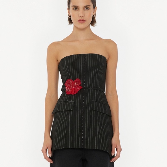 Rotate Birger Christensen Stretchy Strapless Top - Picture 1 of 6
